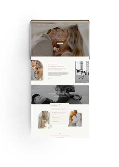 Minimal Showit website template voor interieur ontwerper
