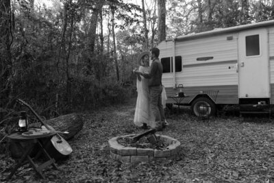 groom kissing brides hand after their florida elopement