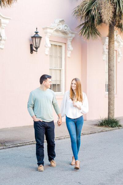 Mallory and Mike's engagement photoshoot on the beach in Charleston