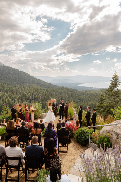A ceremony at Tahoe Blue in Lake Tahoe