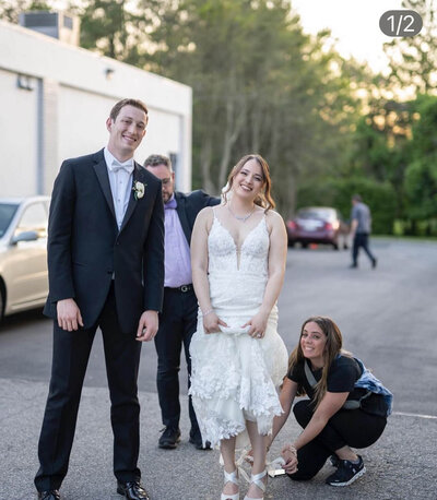 New Jersey Day-of Coordinations behind the scenes helping NJ bride with wedding dress | Most Valuable Bridesmaid