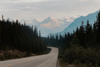 A mountain view in Banff National Park