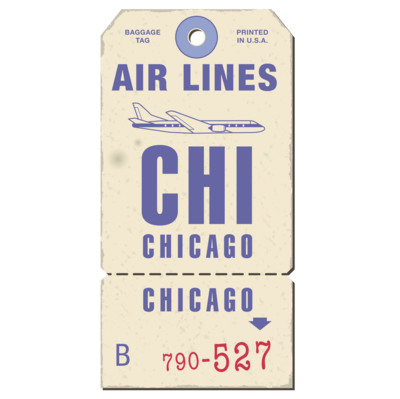 Fourleaflover Luggage Tags-Chicago