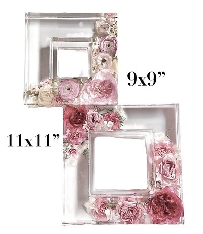 different large resin frame block sizes next to each other 