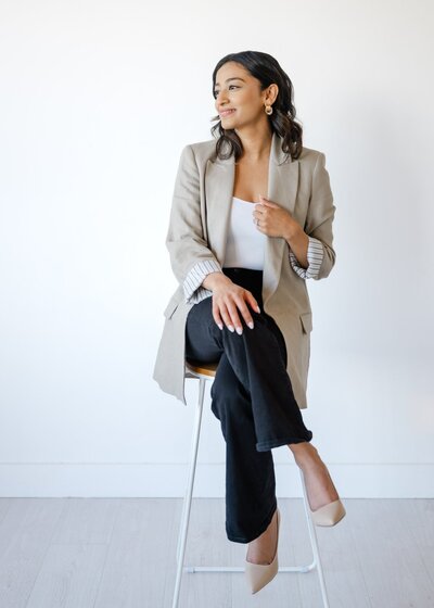 seattle portrait studio small business owner woman branding
