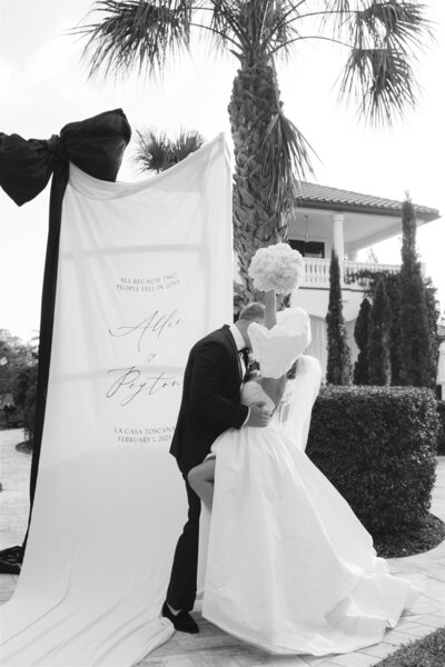bold wedding installation design with collaborative process Orlando, Tampa, Sarasota FL
