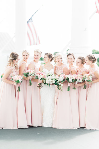 mackinac island summer wedding at the Grand Hotel