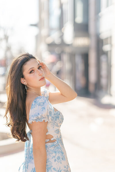 high school girl during Centreville, Virginia senior session