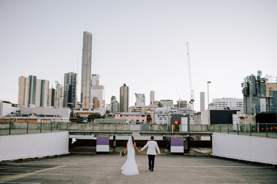brisbane urban wedding, rooftop wedding photography brisbane