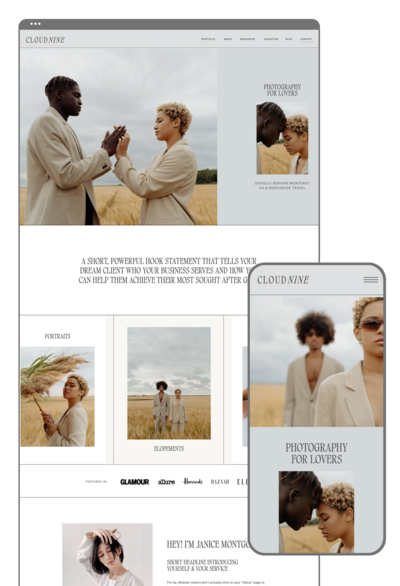 Cloud 9 - Website Mockup