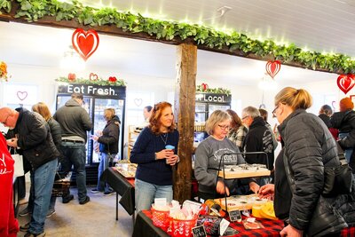 People shopping inside Skyview Market