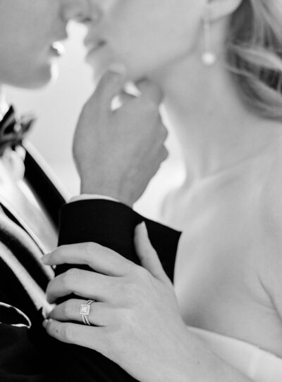 black and white wedding portrait of luxury wedding at Villa Sola Cabiati photographed by Italy Wedding photographer.