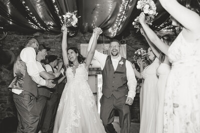 Wedding Couple celebrate their union at the reception In Kutztown PA 