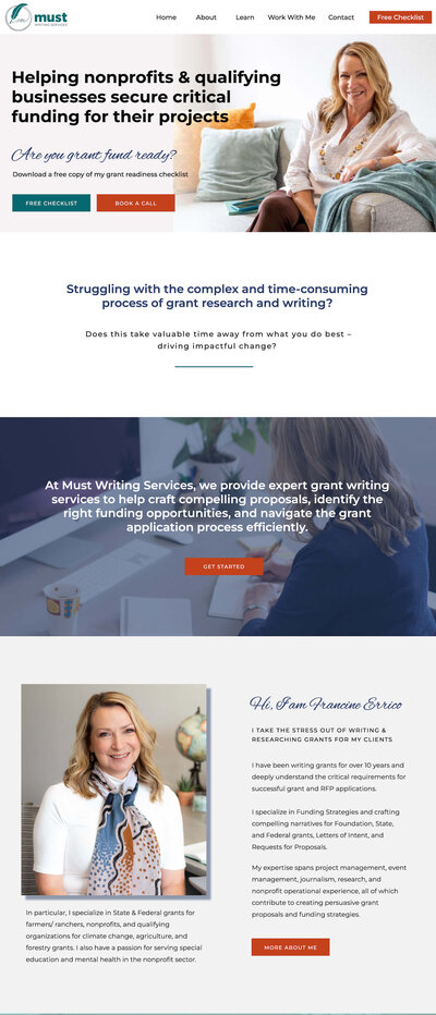 Must Writing Services Website Home Page screenshot 1