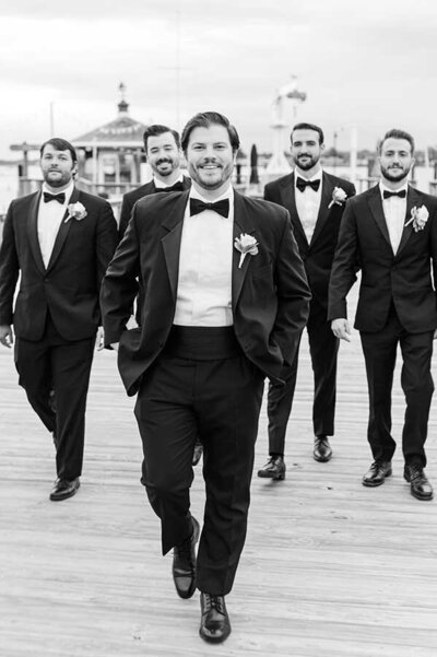 New York Pier Wedding Photos with Groom