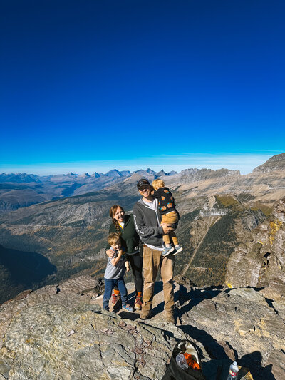 Photographer Lexi Richardson smiles with her family in Glacier National Park in western Montana.