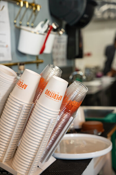 Espresso Cups in aperitivo by reve in niagara region niagara on the lake locally roasted coffee cappcuino