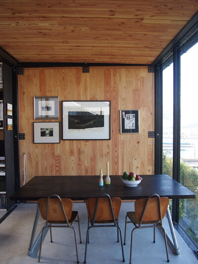 rebuilt architectural home - dining area