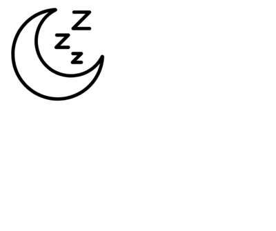a moon and three letter z's to represent sleep