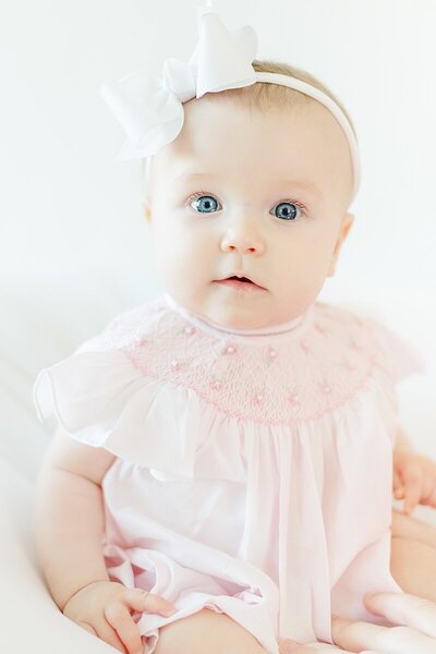 studio milestone for six month old baby girl