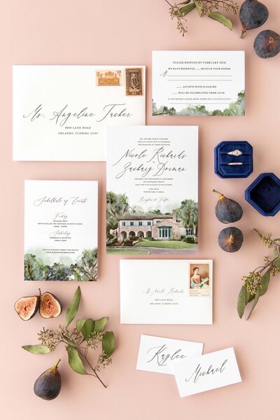 Jaye-Bird-Custom-Wedding-Invitations-CasaFeliz-Historic-Home-WinterPark-Florida