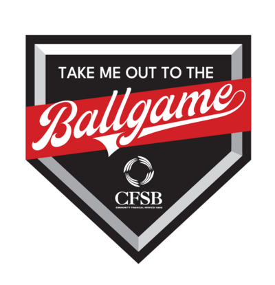 Photo booth baseball signs for Community Financial Services Bank design by Amanda Newman Design in Paducah, Kentucky