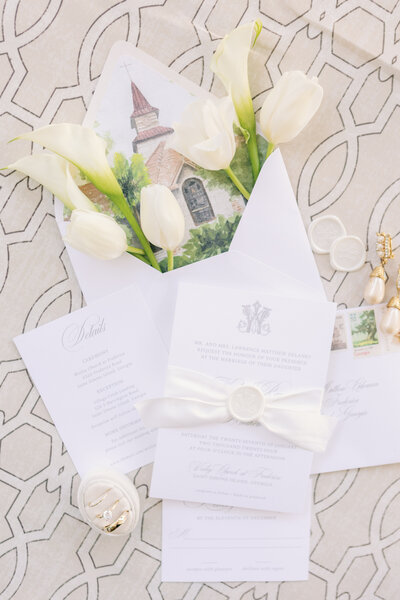 elegant white wedding invitations with luxury touches