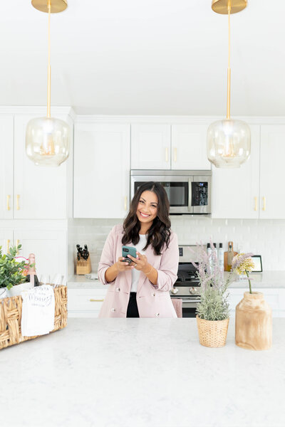 San Diego Realtor Brand photos in a white kitchen