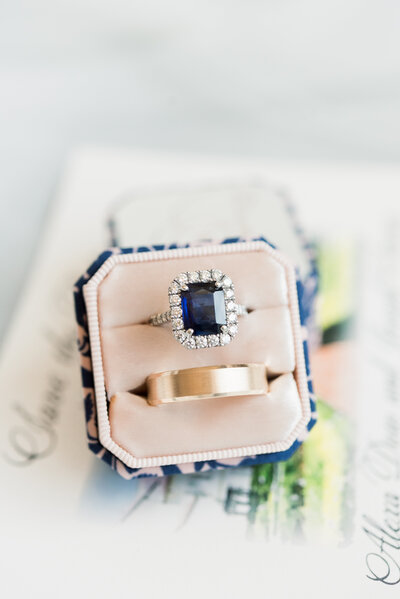 Engagement ring and wedding band, new orleans