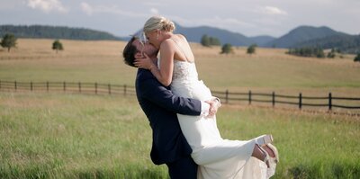 Bride and Groom at altar