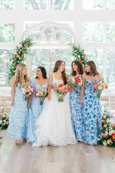 Leia and bridesmaids at The French Farmhouse.