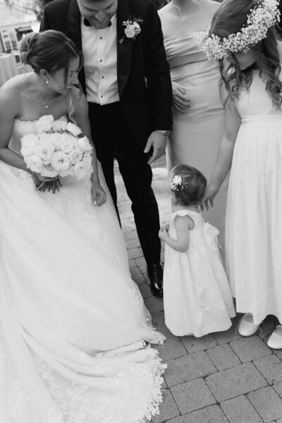 Bride overlooking Lake Como on her wedding day