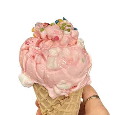 scoop of tutti frutti ice cream