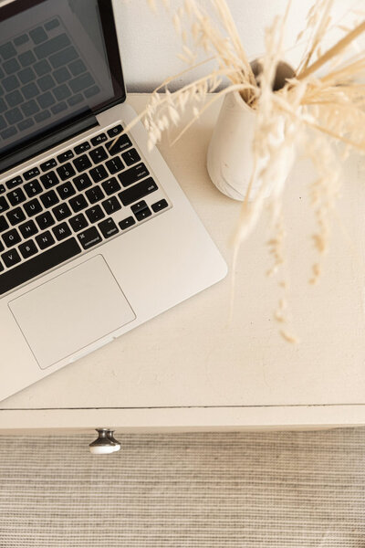 laptop on desk