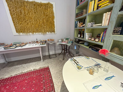 Breakfast spread at Casa Gugu in Ravenna, Italy