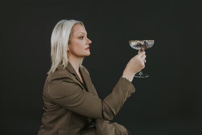 family jumping and smiling