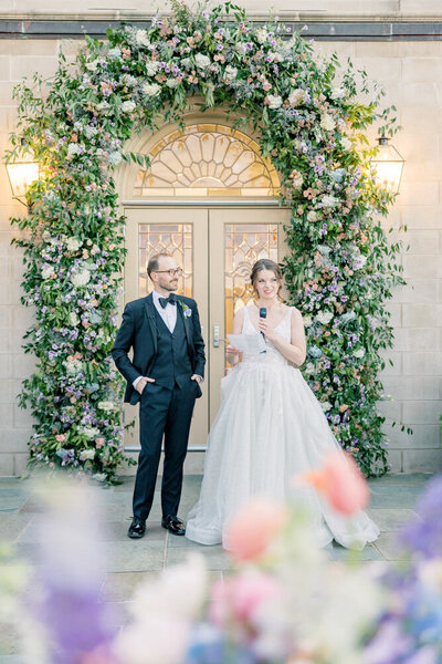 Wedding Photographer Atlanta Georgia | Bride And Groom In Front Of Reception Doors