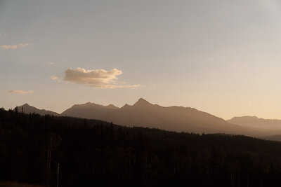 Sun setting over the San Juan Mountains
