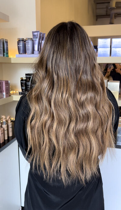 Ashlie Kirchner hair color handtied extensions Nashville