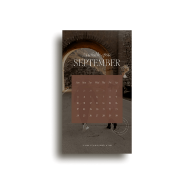 Editorial Instagram story template for wedding photographer