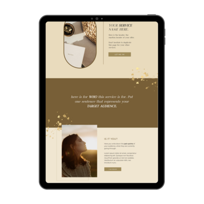 Goddess Template Showit Website - sales page template
