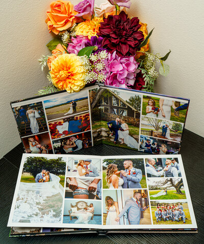 Flush mount photo albums included with Colorado micro-wedding photography packages