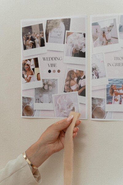 Moodboard of a destination wedding 