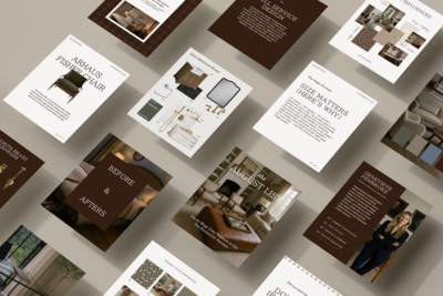 social media and print templates for interior brands