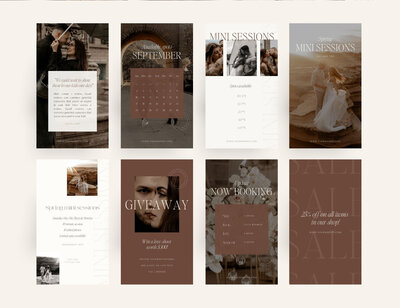 Instagram templates voor bruiloftfotografen
