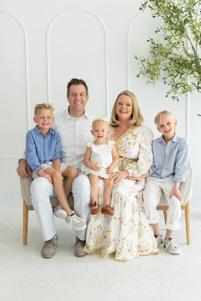 Studio Family Portraits at the Brand Studio in Longwood Florida Amy Britton Photography Photographer Family Maternity Portrait Photo Florida Light Airy Bright Feminine Longwood Lake Mary Winter Park Orlando Family Photographer