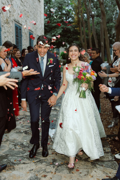 cinematic documentary photo of a wedding ceremony in San Antonio, TX captured by film wedding photographer.