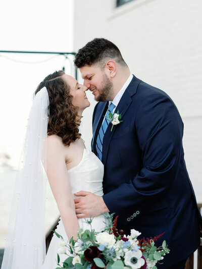 Bride and groom in love