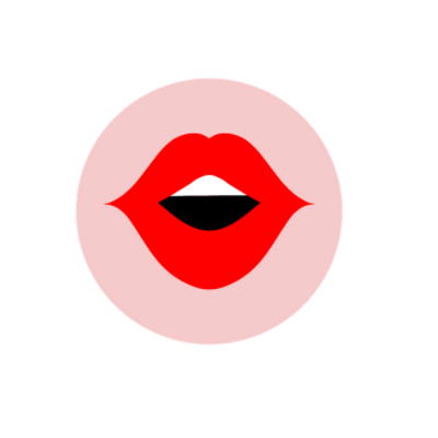 illustration, lips, red