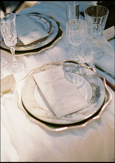 wedding reception tablescape details in charleston SC